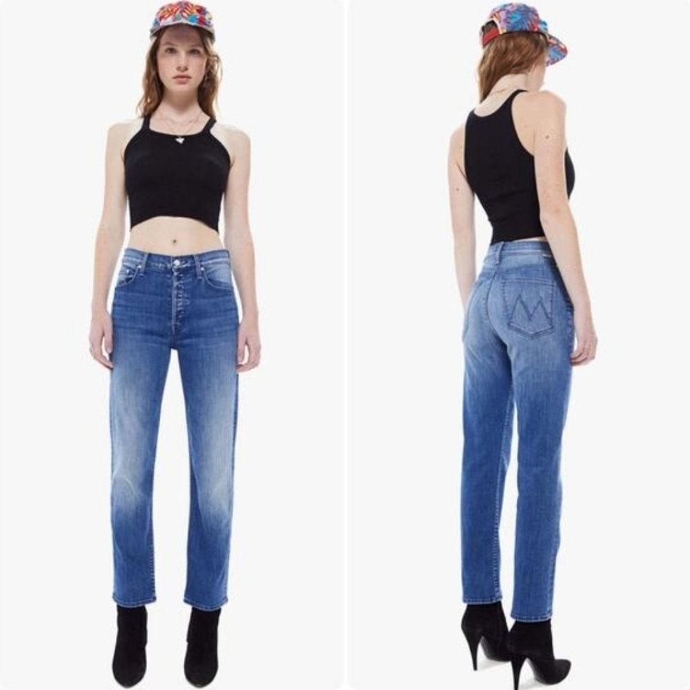 Mother The Tomcat Ankle Straight Leg Jeans A Night In Havane Medium Wash 28